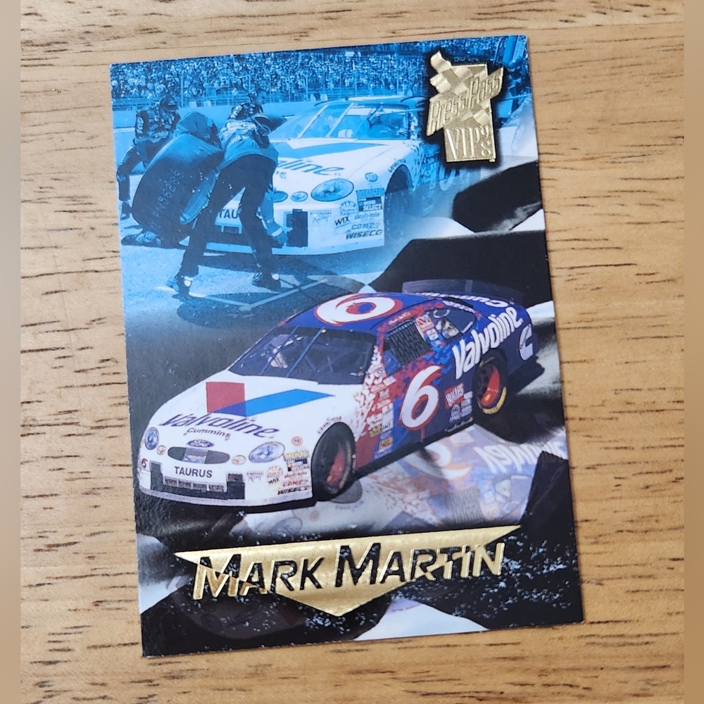 1996 Press Pass Collectibles VIPs Mark Martin Valvoline #6 NASCAR Trading Card